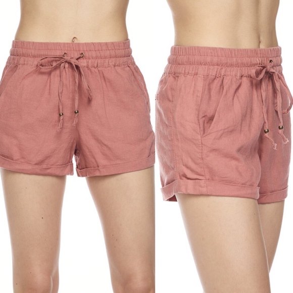 VALERIA Linen Tie Shorts - 4 colors - Picture 4 of 4